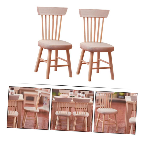 Totority 6 Piezas Silla De Casa De Muñecas Silla Con Respald