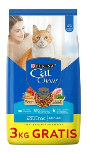 Alimento Purina Cat Chow para gato adulto sabor pescado & pollo en bolsa de 18kg