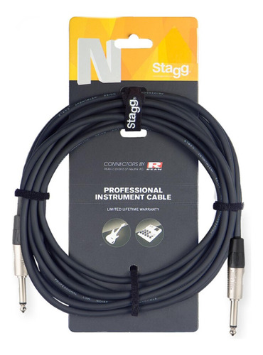 Stagg Ngc6r Cable De Instrumento 6 Metros Plug A Plug Recto