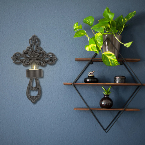 Candelabro Colgante Con Forma De Cruz, 2 Unidades