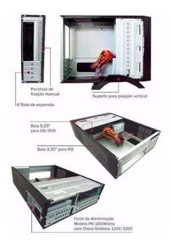 Mini Cpu Pc Desktop Intel Core I3 4gb Ddr3 Hd 1tb Dvdrw Wifi