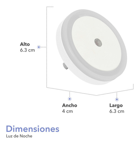 Rca Paquete De 3 Luces De Noche Con Sensor De Luz Rc-lns2 Estructura Blanco