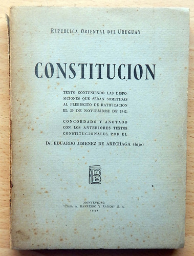 Constitución Eduardo Jiménez De Aréchaga (hijo) 1942