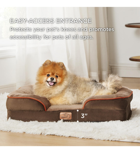 Cama Ortopédica Para Perros Pequeños Con Funda Impermeable