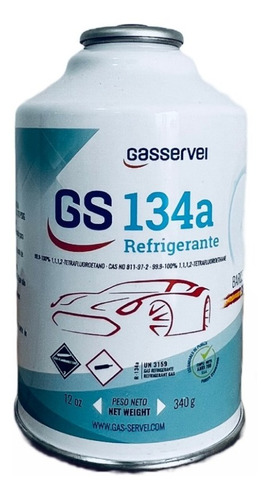Gas Refrigerante R-134a Servei. Lata De 340 G.