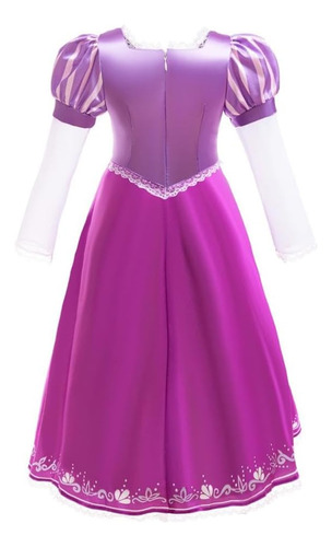 Vestido De Disfraz De Princesa Con Trenza De Pelo Largo Y De