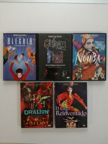 Cirque Du Soleil Lote De 5 Dvds