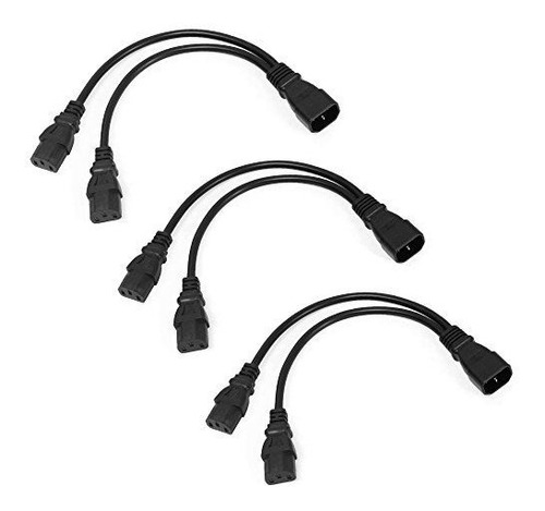 Paquete De 4 Ups Servidor Divisor C14 A 2 X C13 Cable Adapta