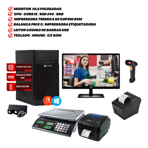 Computador Pdv P/ Comércios C/ Sistema S/ Mensalidade