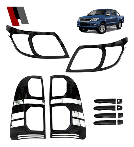 Kit Decorativo Exterior Black Edition Hilux Vigo 2012 - 2015