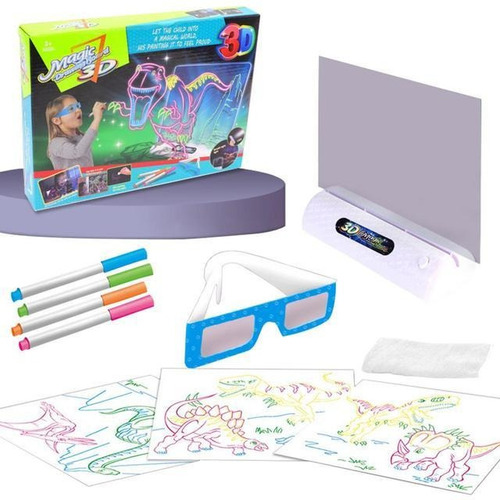 Tablero De Dibujo Fluorescente 3d Luminoso Para Niños