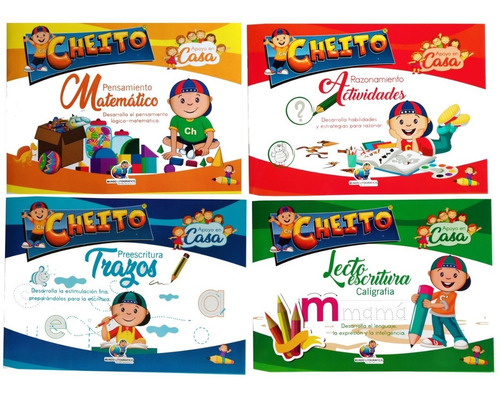 Combo Libros Apoyo En Casa Cheito Aprendizaje Para Niños