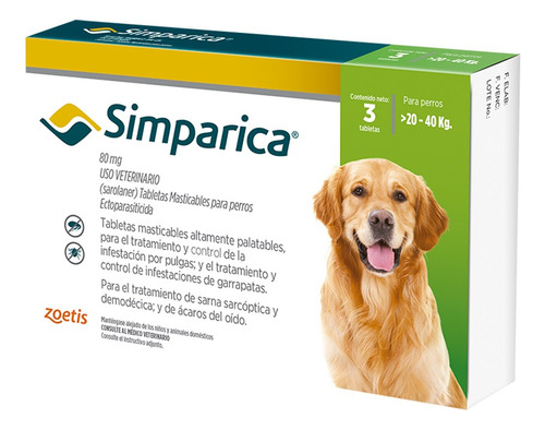 Simparica 80 Mg - 20 A 40 Mg