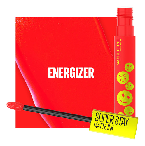 Batom Maybelline Super Stay Matte Ink Energizer Red