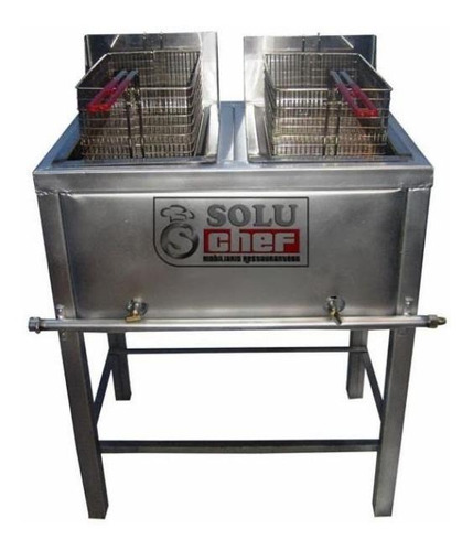 Freidora industrial Soluchef FR00146 plata