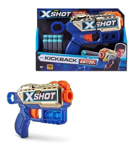 Lançador X-shot - Kickback - 8 Dardos Candide 5601