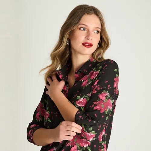 Blusa Camisera Manga Larga Burdeo Mujer Moda Hasta Xxxl