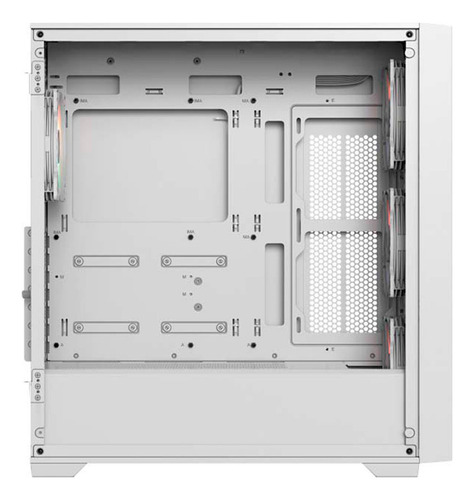 Gabinete Gamer Balam Rush Carbono Twin Mate 9000 E-atx Full Torre 4 Fan Argb Cristal Templado Frente Intercambiable Usb-c Blanco Br-938761