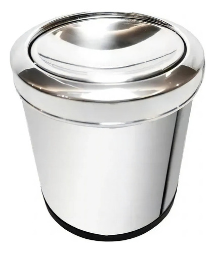 Cesto Lixo Lixeira Inox Basculante Redonda Multiuso 5 Litros