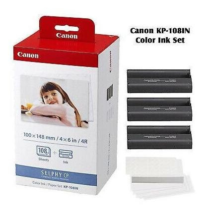 Imagen 1 de 5 de Canon Selphy Cp1300 Cp1200 Color Ink Paper Set Kp-108in-230