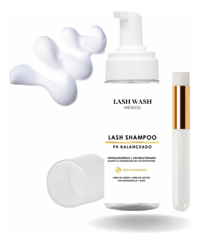 Kit Lash Shampoo 50ml + Brocha Blanca