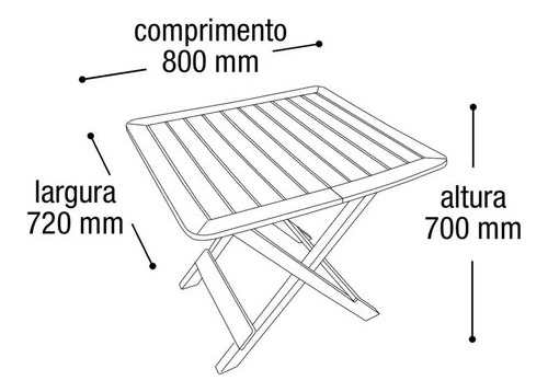 Set 2 Sillas De Jardín Exterior Simil Madera + Mesa Plegable