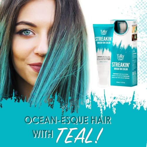 Punky Colour Verde Azulado · Teal · Tinte Temporal En Brocha