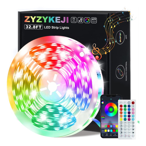 Zyzykeji 5050 Rgb Luces Led De 32.8 Pies Para Dormitorio, Si