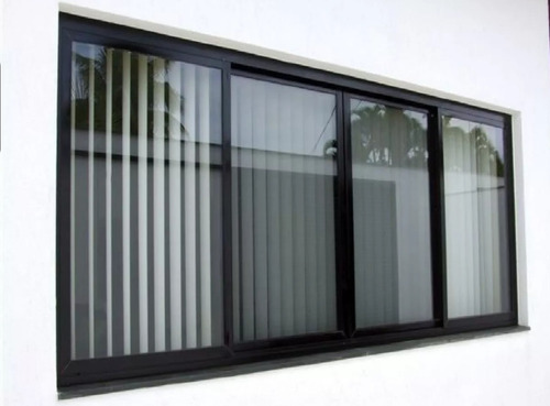 Janela De 4f Vidro De 6mm L 1,60 X A 70 Alumínio Preto