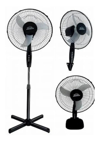  Ventilador Pedestal Negro 16 Hecrsf-16bin 3 En 1 