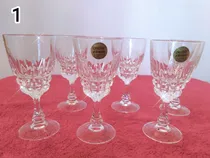 Comprar 6 Copas Cristal Arques Talladas Para Vino 14altura X 6 Diamt