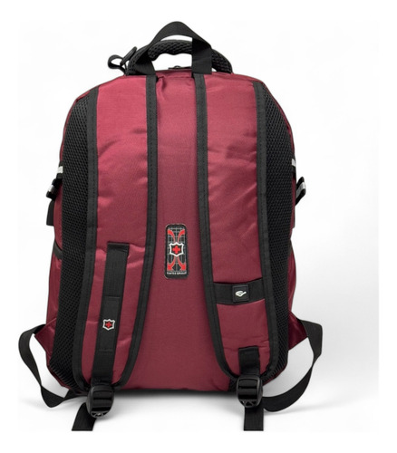 Mochila Backpack Uso Rudo Para Viaje Con Mecanismo Antirrobo Para Laptop 15.6 Pulgadas Con Usb Mochila Escolar Impermeable Deportiva Vino