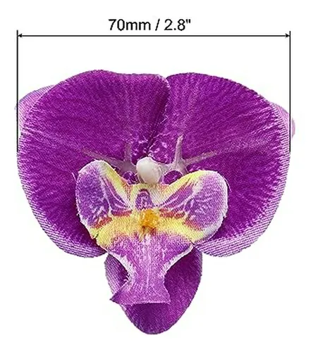 Cabezas De Orquídea Artificial, Set De 80, Púrpura Oscuro