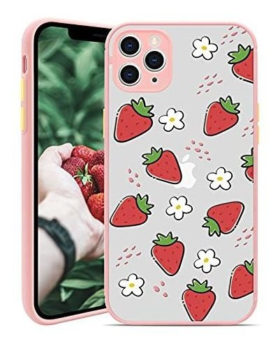 Estuche Lindo De La Caja Del Teléfono De Las Fresas Ro...