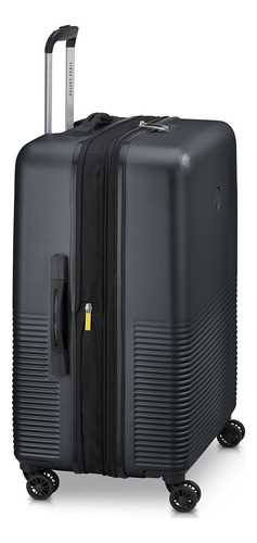 Delsey Paris Maleta De Viaje Rígida 24'', Color Negra Antracita Liso
