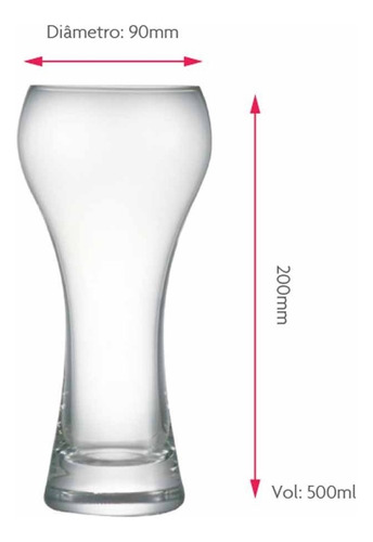 Conjunto de Copo de Cristal Weiss Premium G 2pcs 500ml, Ruvolo