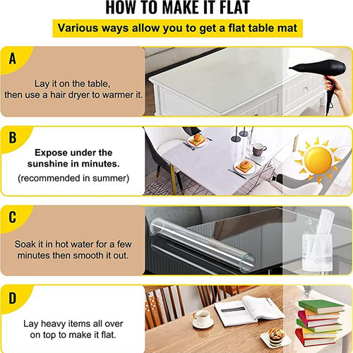 Protector De Mesa Redondo Transparente Leffora De 24 Pulgada