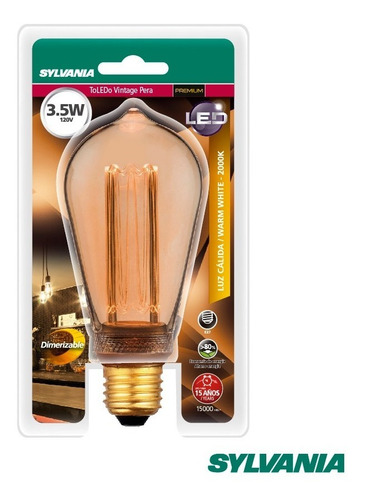 Bombillo Led Vintage Pera Sylvania Dimerizable 3.5w