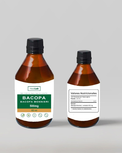 Bacopa Monieri  Extracto 500  Mg 60 Cc Funcion Cognitiva