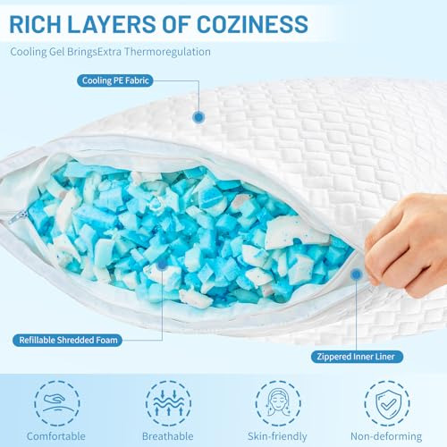 Almohadas Viscoelásticas Trituradas Para Dormir De Lado 50x7