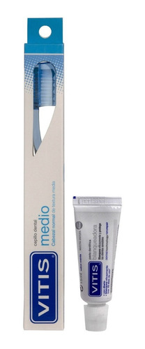 Kit Cepillo Medio + Pasta Blanqueadora 15ml-vitis