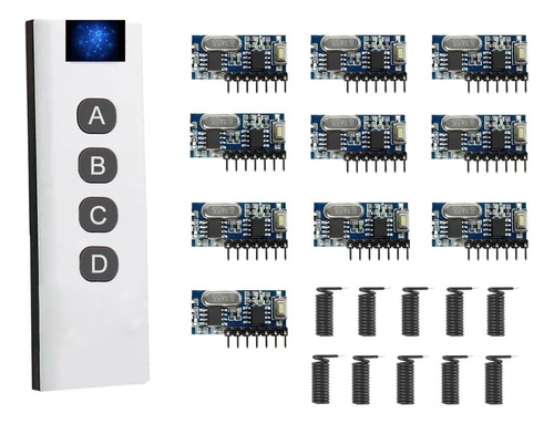 Interruptor De Control Remoto Inalámbrico De 433 Mhz, Mini R