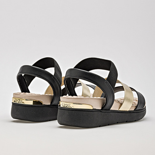 Modare Sandalia Para Mujer Negro Dorado Cod 131737-e