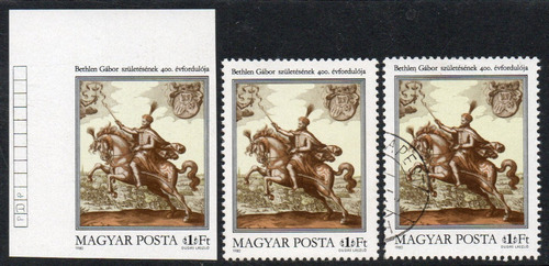Hungría 3 Sellos Príncipe De Transilvania, 1 Sin Dentar 1980