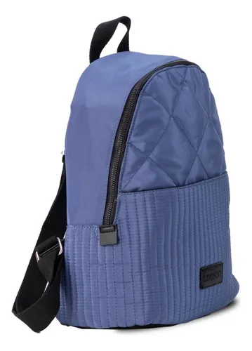 Mochila Capitoneada Con Asas Ajustables Bolsillo Lincolns Azul Francia