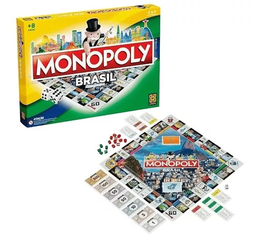 Jogo De Tabuleiro Monopoly Brasil - Grow - Arco-Íris Toys