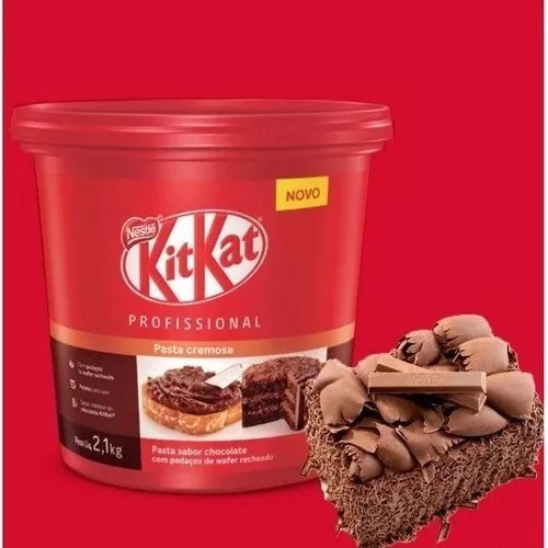 Kit Kat Balde 1,01kg Pasta Cremosa Nestlé Kitkat