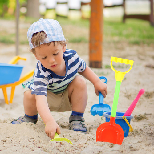 4 Divertidos Juguetes De Arena Para Niños, Palas Y Rastrillo