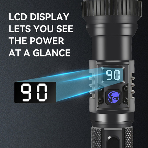 Linterna Led Láser Blanca Zoom, Linterna De Carga Usb, 3 Mod