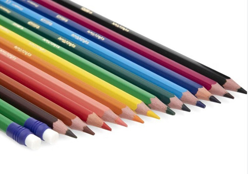 Lapices De Colores Bic Evolution 12 Piezas Hexagonal Largos
